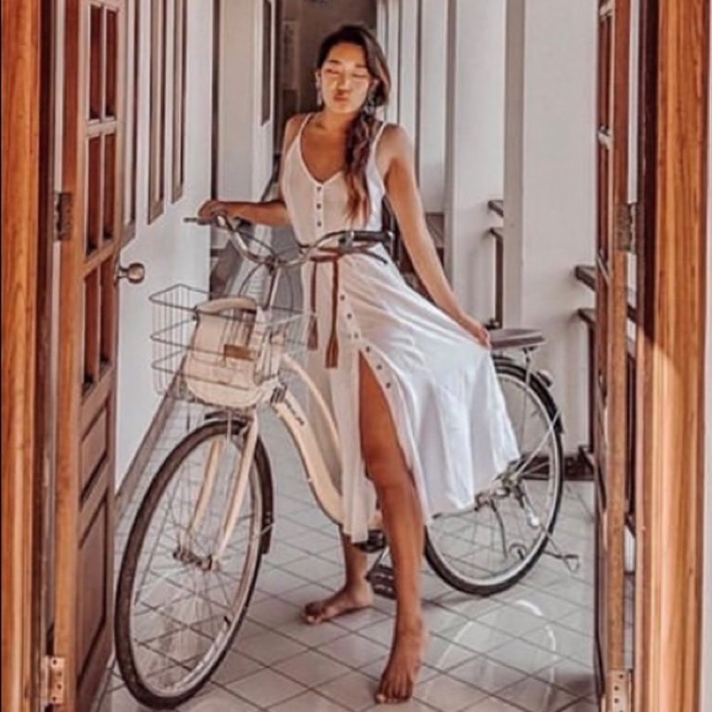 Button up mid length dress